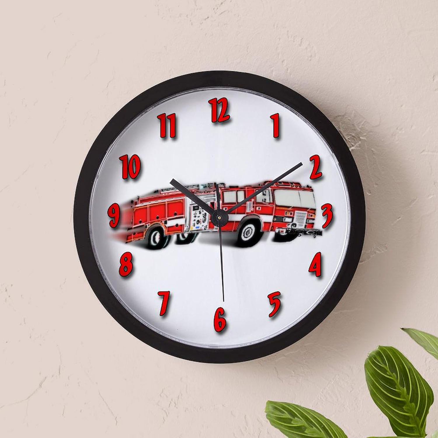 CafePress Fire Department 10" Wall Clock for Livingroom, Kitchen, or Office