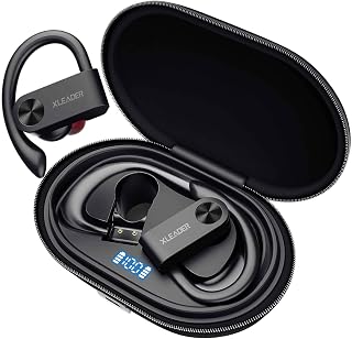 XLEADER Sport3 Pro Sports Wireless Earbuds Bluetooth in-Ear Headphones with LED Display Charging Case 48H Playtime IPX7 Waterproof Deep Bass Mic for Running Workout Gym
