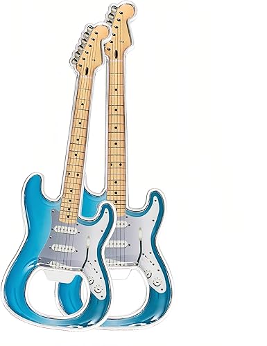 LanHong Abridor de botellas de cerveza, 2 piezas, abridor de botellas en forma de guitarra, regalo de guitarra, accesorios de cocina para bebedores,