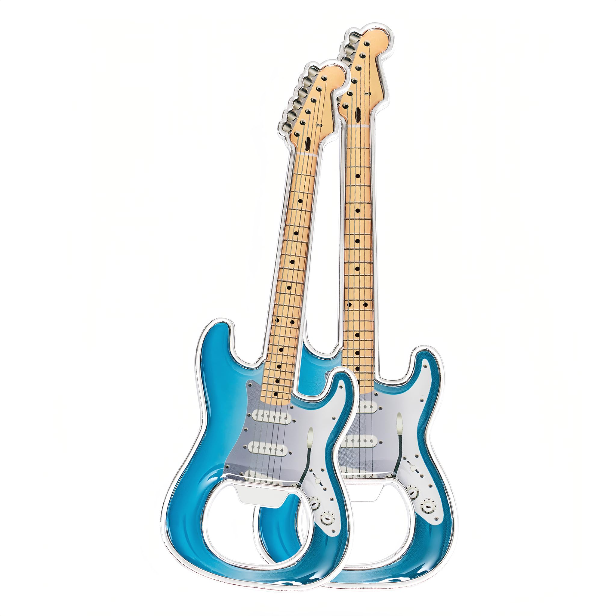 LanHong 2 Piece/Set Bottle Opener Beer Bottle Openers Guitar Shaped Bottle Opener Guitar Gift Kitchen Gadgets for Drinkers Music Guitar Lover