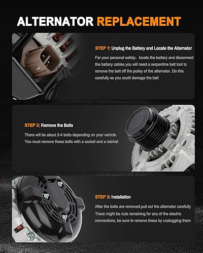 Miniatura 5 de Nuevo alternador apto para Toyota Corolla 1.8L 2009-2010 para Pontiac Vibe 1.8L 2009-2010 para Toyota Matrix 1.8L, 11385 11577 27060-0T040