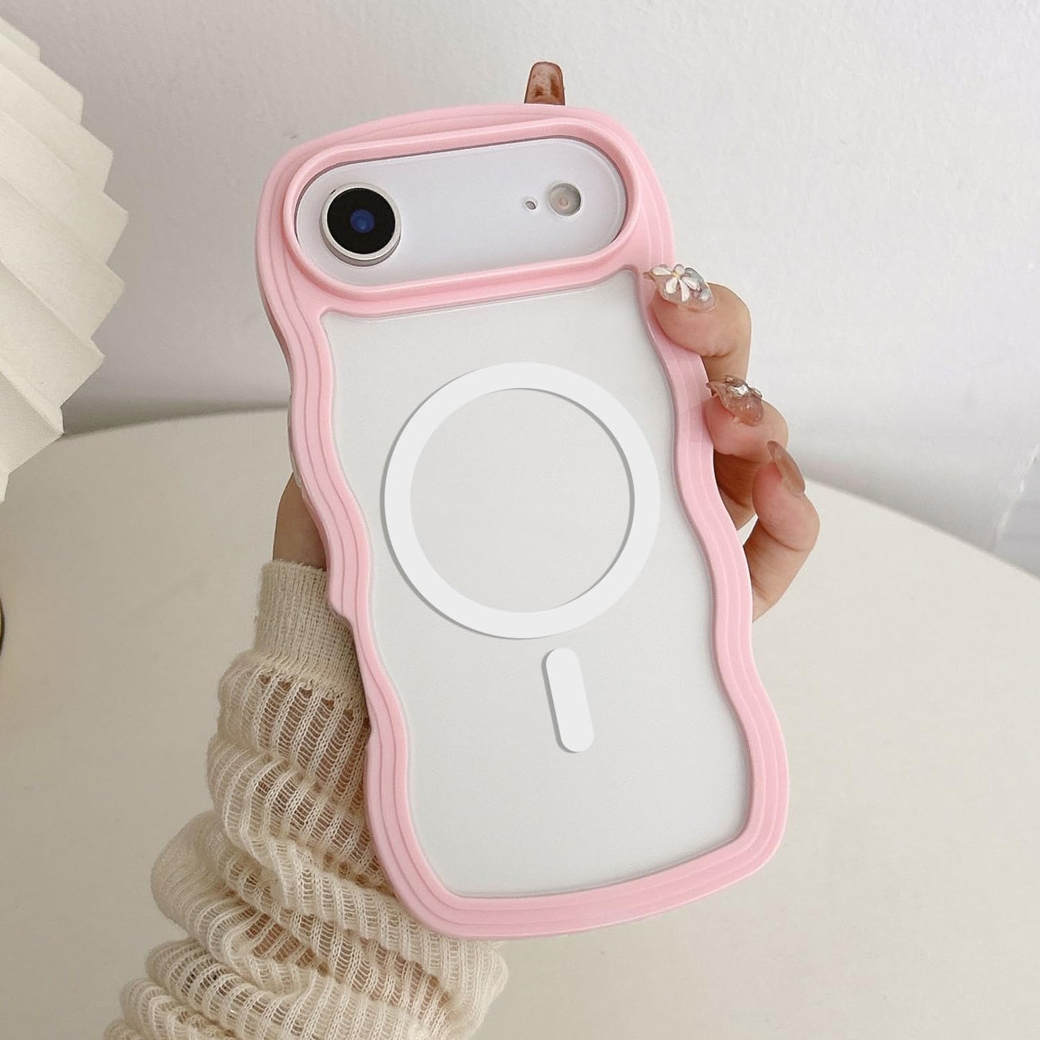 Coque antichoc iPhone Air MagSafe rose pour éviter les rayures d'écran