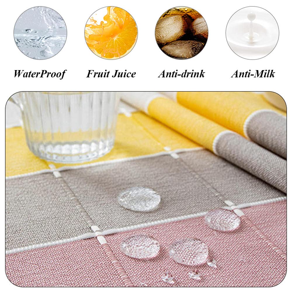 Manteles Mesa Antimanchas Impermeable Anti Escaldaduras para de Hogar Picnic del Hotel Tienda de Café Gris B 140 × 220cm
