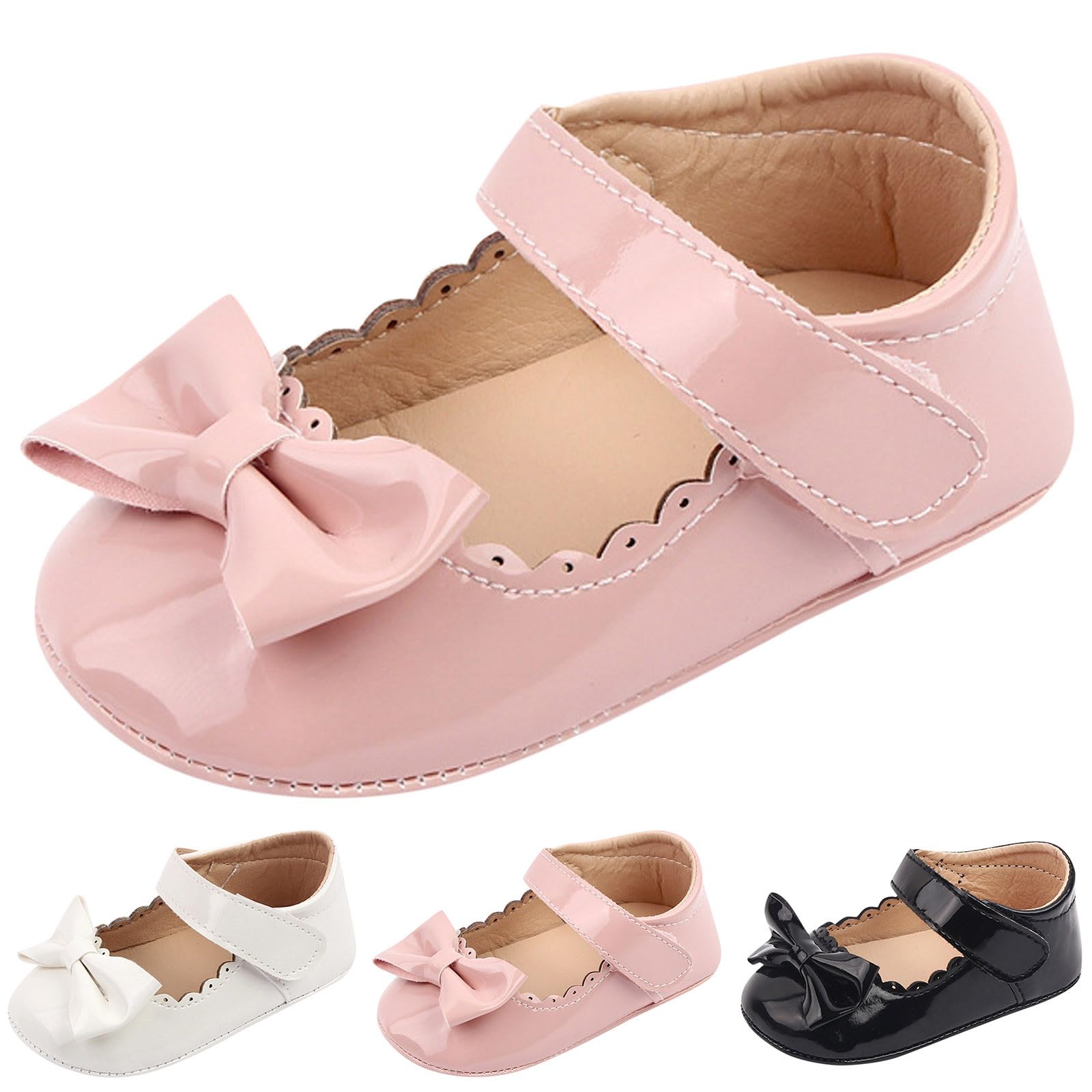 Summer Children Infant Infant Shoes Girls Sports Flat Bottom Lightweight Hook Loop Solid Color Infant Support Shoes (Black, 5 Infant)