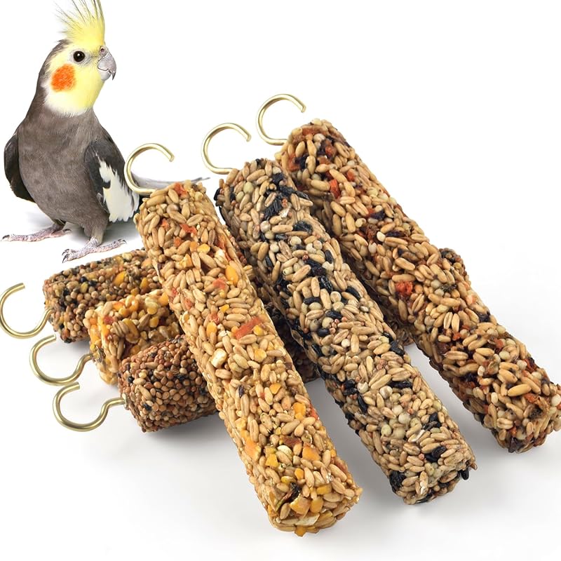 KATUMO Petisco em Palitos Crocantes para Aves com Grãos, Frutas e Vegetais, Pacote com 6