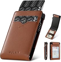 VULKIT Slim Credit Card Holder RFID Blocking Pop Up Card Wallet Minimalist Slim Wallet with Back ID Window Holds 8 Cards