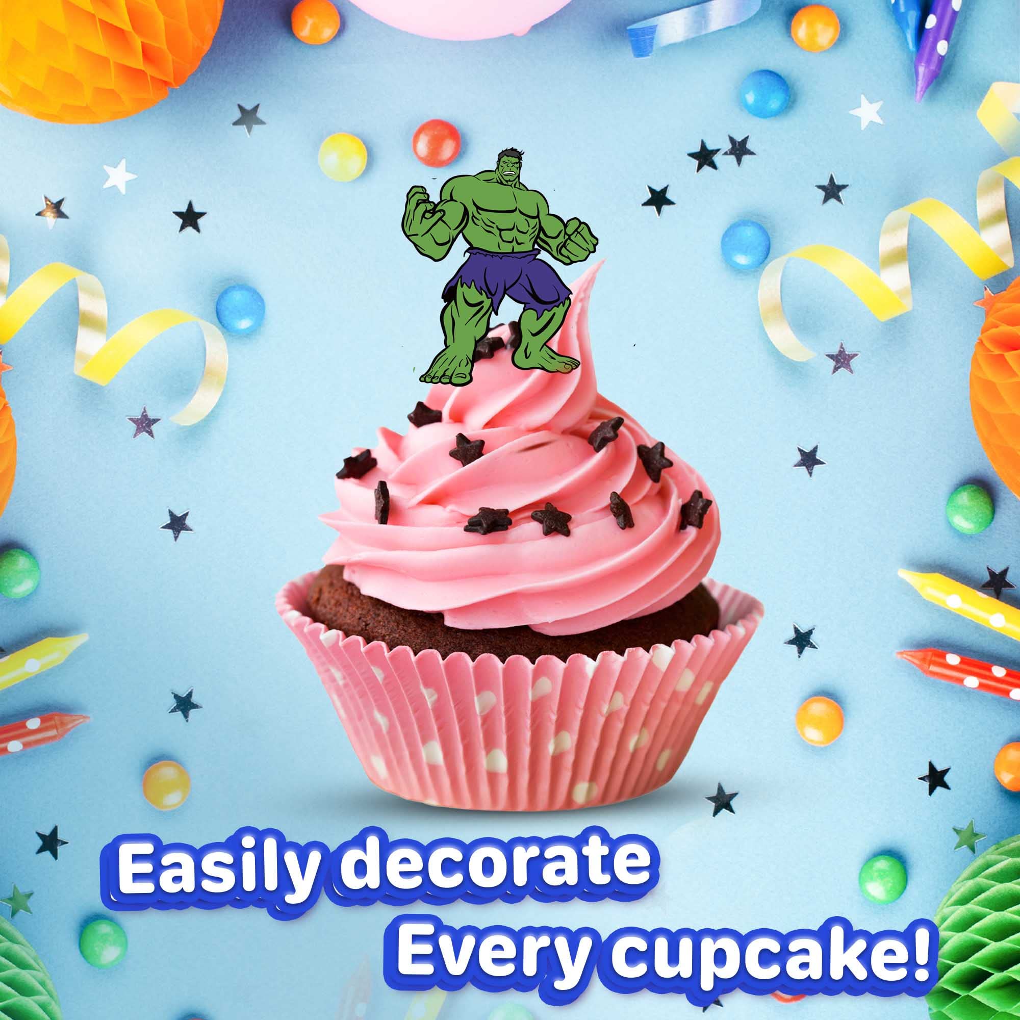 カップケーキピック クリスマス造花付きケーキピック-1｜ギフト、ラッピング用品、包装資材