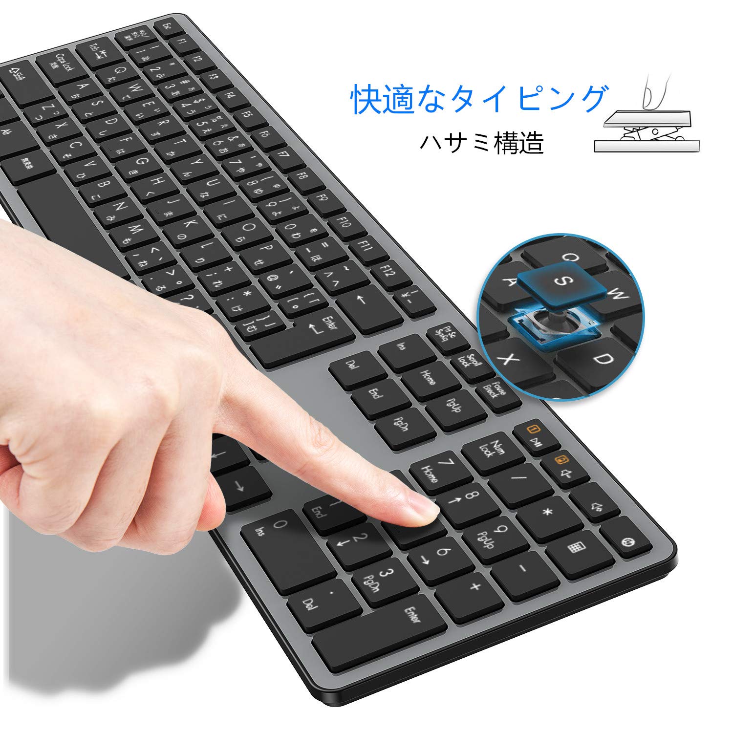 seenda ワイヤレスキーボード 41EGY4KlMOL.jpg