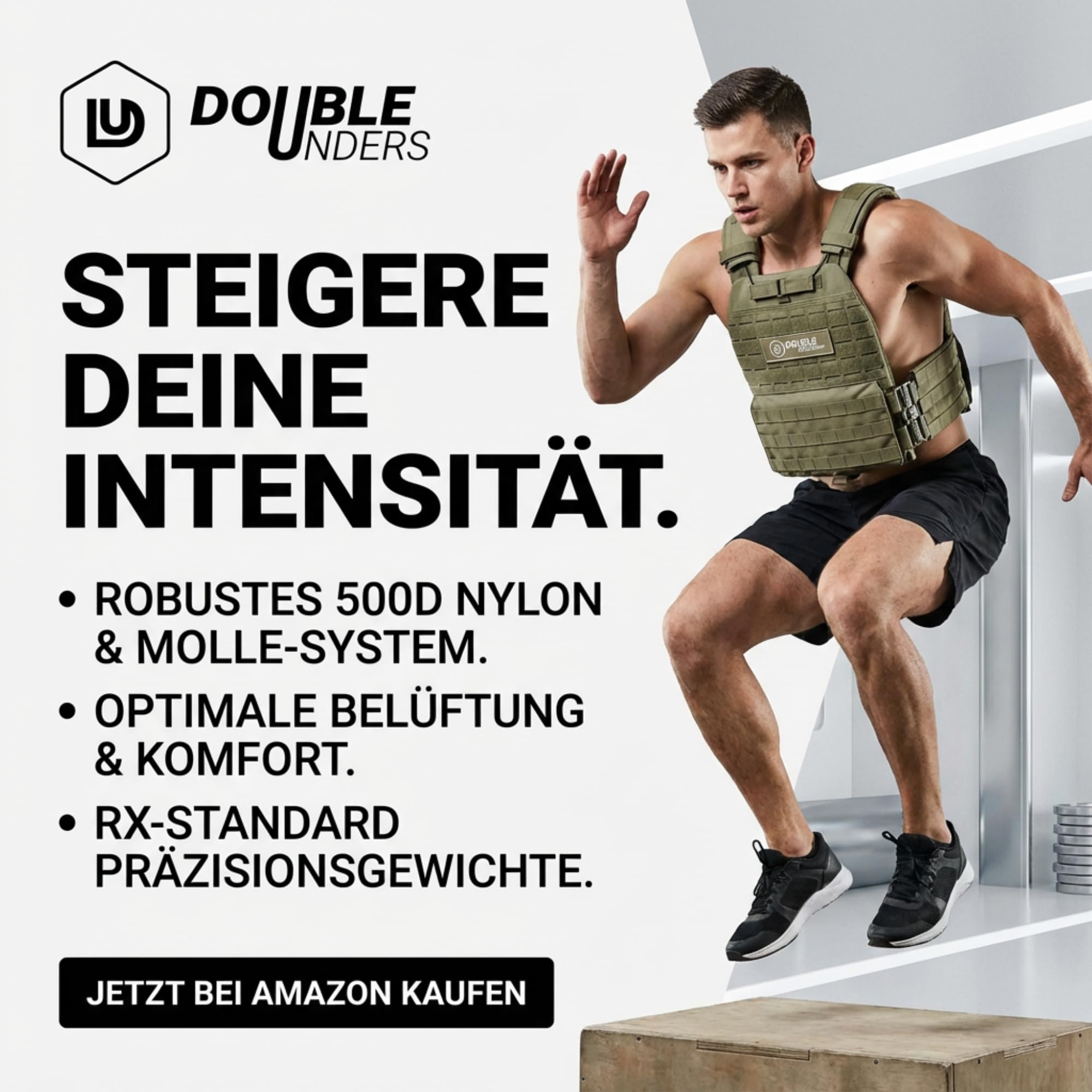Gewichtsweste für Calisthenics - Krafttraining & Crossfit - Weight Vest - Fitness Gewichtsweste 6kg & 9 kg