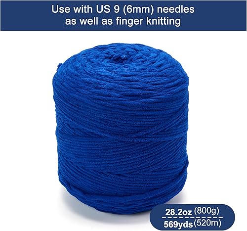 Miniatura 3 de SOVIKER Hilo de felpilla grueso para tejerganchillo para manta de bebé, hilo elegante para Amigurumi #6 súper voluminoso, extra grueso, suave,