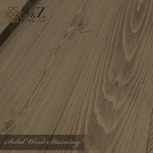 Miniatura 19 de S&Z TOPHAND 18" x 84", Puerta doble estilo granero British Brace de madera nudosa, sin terminar, con kit de herrajes para puerta corredera de 6