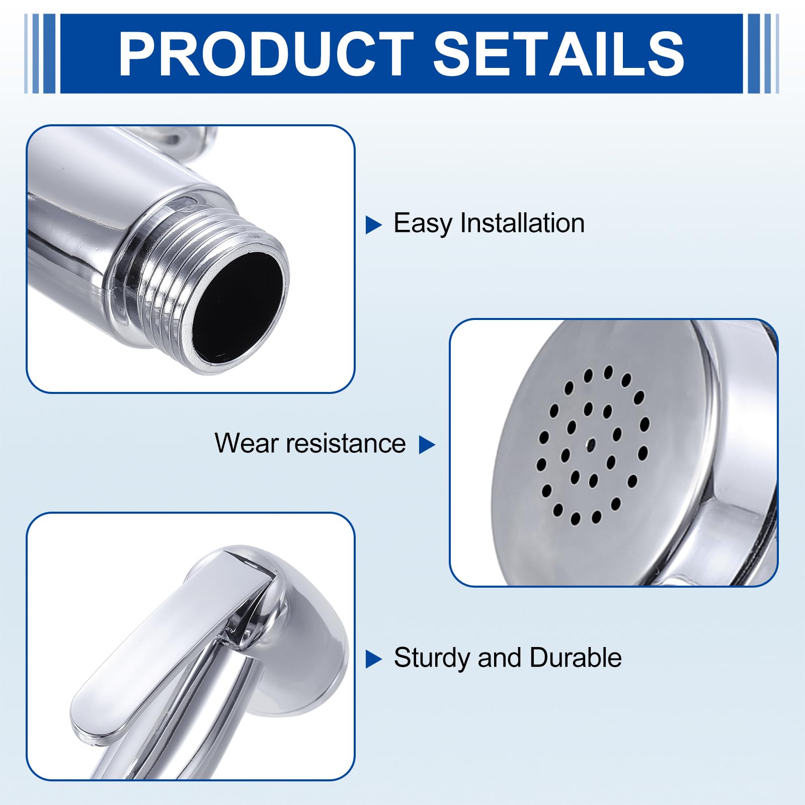 uxcell Bidet Sprayer Pressurized Handheld Bidet Sprayer for Toilet Jet Spray Bidet Attachment Bidet Toilet Sprayer Head for — view 3