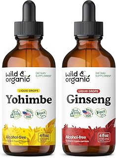 Wild & Organic Yohimbe Tincture 4 fl oz & Ginseng Tincture 4 fl oz
