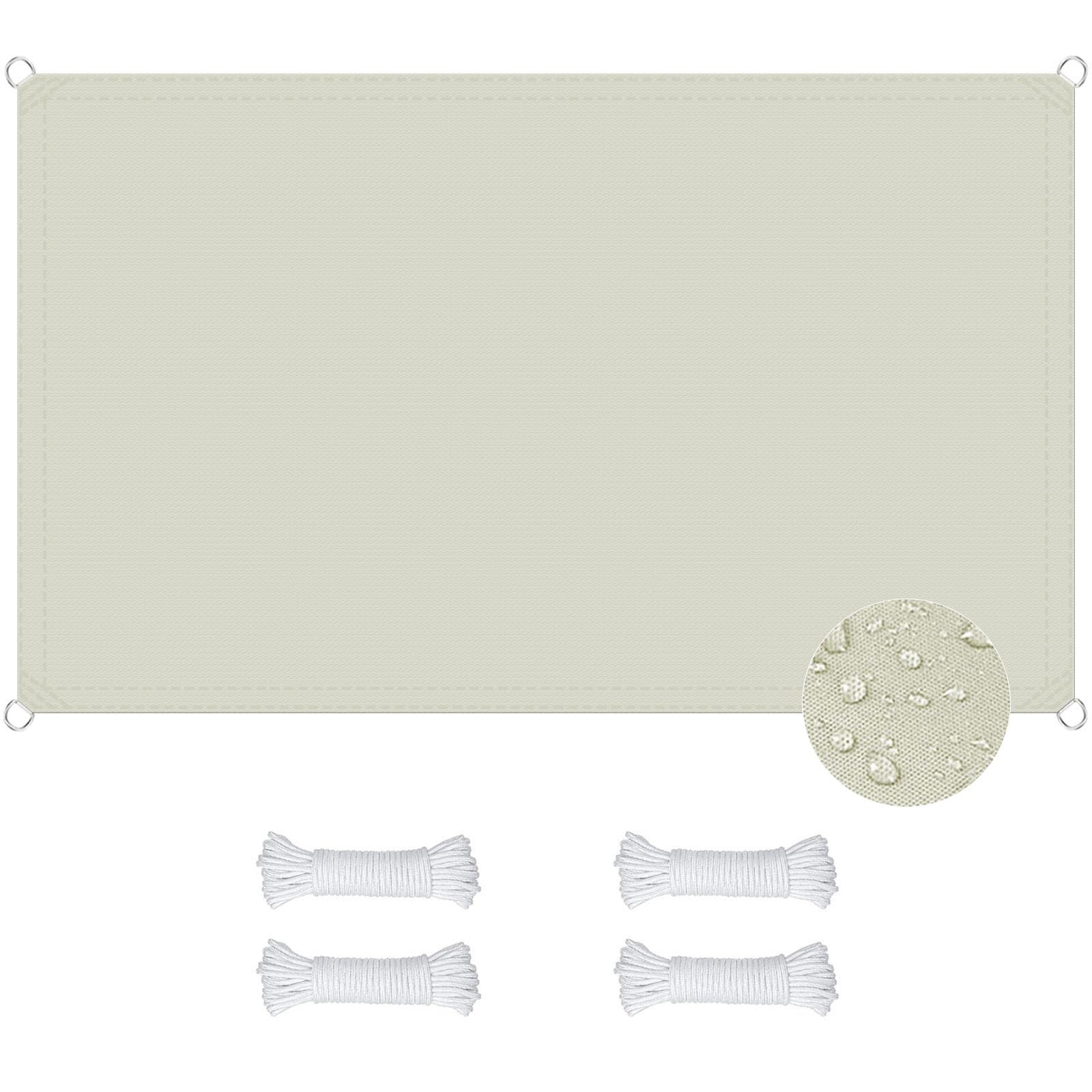Toile de protection solaire beige haut de gamme 1x2.5 m résistante