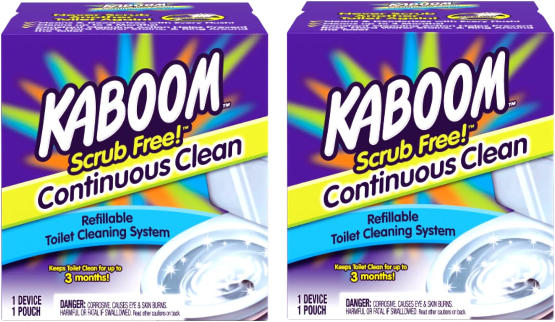 Church And Dwight 35113" kaboom Scrub Free Toilet Cleaning System (Pack of 2)