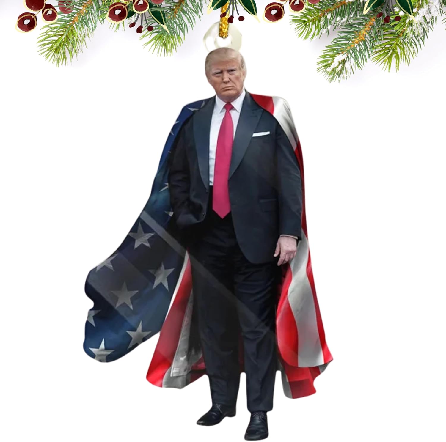 America's Captain Trump 2024 2 Sided Print Acrylic Ornament
