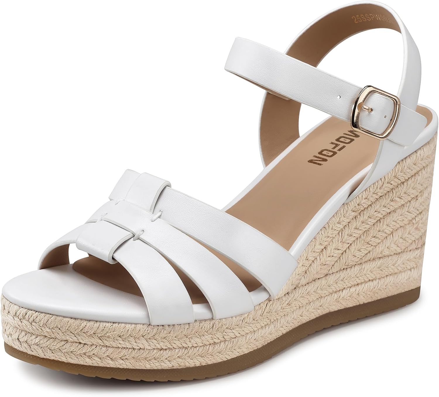 TEMOFON Wedge Sandals for Women Dressy: Platform Wedge Espadrilles Sandals - Comfortable Summer Casual Open Toe Strappy Shoes Size 5-11