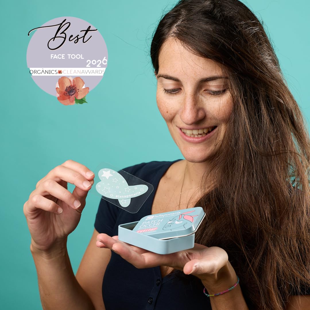 La Saponaria | Patch occhi riutilizzabili Eye Star, Patch occhi riutilizzabili in silicone, Contorno Occhi Liftato e Radioso, Potenzia l'Efficacia delle Creme Contorno Occhi