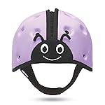 SafeheadBABY Soft Baby Head Protector Helmet for Crawling and Walking 7-24 Months - Ultra-Lightweight & Breathable Infant Safety Helmet That Grows with Your Baby (Circ. 40-52 cm) - Ladybird Purple