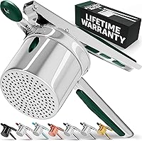 Vista 12 de Pasapurés y prensa para patatas de PriorityChef, hace pure de patatas ligeros y esponjosos a la perfección, 100 % de acero inoxidable.