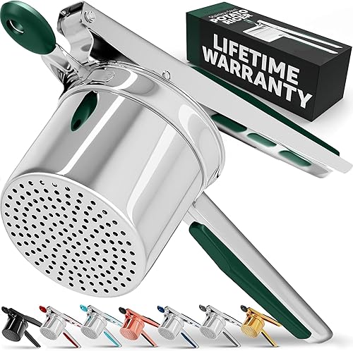 PriorityChef - Prensa de papas grande de 15 onzas, de acero inoxidable resistente, herramienta de cocina, prensa y triturado para un puré de papas