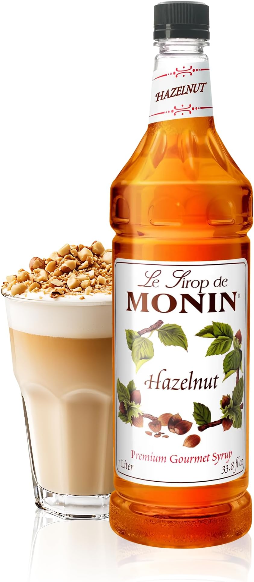 Flavored Syrup, Hazelnut, 33.8-Ounce Plastic Bottle 1 Liter