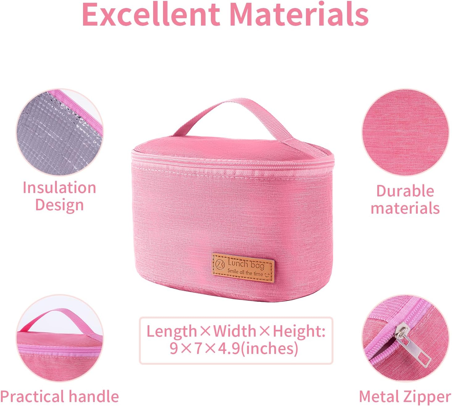 Bento Lunch Box Set -2 Stackable Adult And Women's Lunch Boxes - Including Lunch Bag, Leak Proof And Bisphenol Free A - Built-In Cutlery Set - Dishwasher Safe (Pink) - Image 5