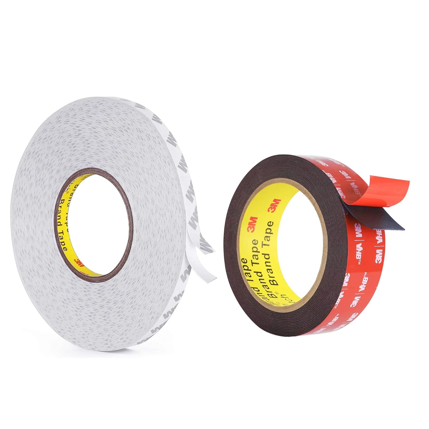 Double Sided Tape Heavy Duty, 164FT 0.39 Inch Width+16.4 Feet 0.94 Inch Width, for Car, LED Strip Lights, Home Decor, Office Décor, Made of 3M Tape