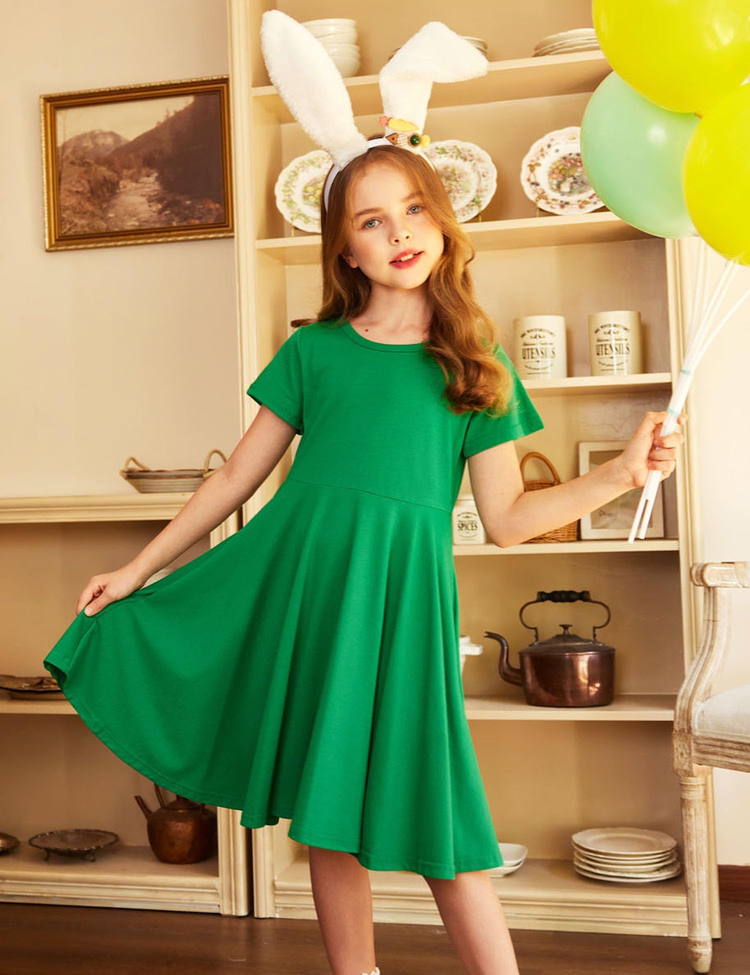 trudge Robe Fille Manches Longue/Manche Courte Base Coton T-Shirts Robe Casual Enfant Fille Vêtements Automne Hiver 3-15 Ans