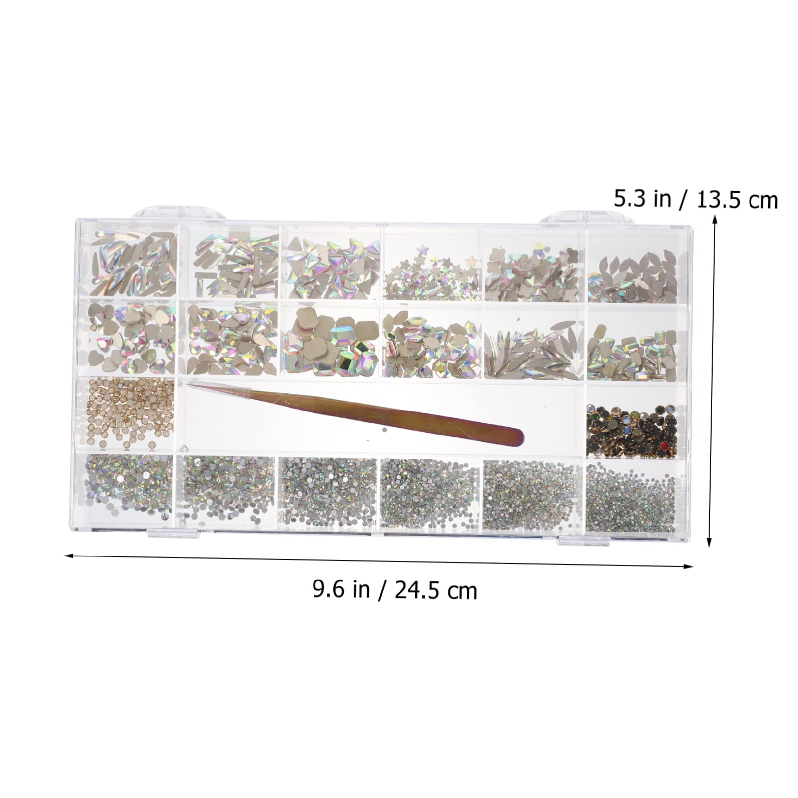 Scatola Strass per Unghie Strass per Nail Art Amuleti per Unghie Borchie di Diamanti Forniture per Unghie in Acrilico Amuleti per Nail Art Rivetti per Nail Art Accessori