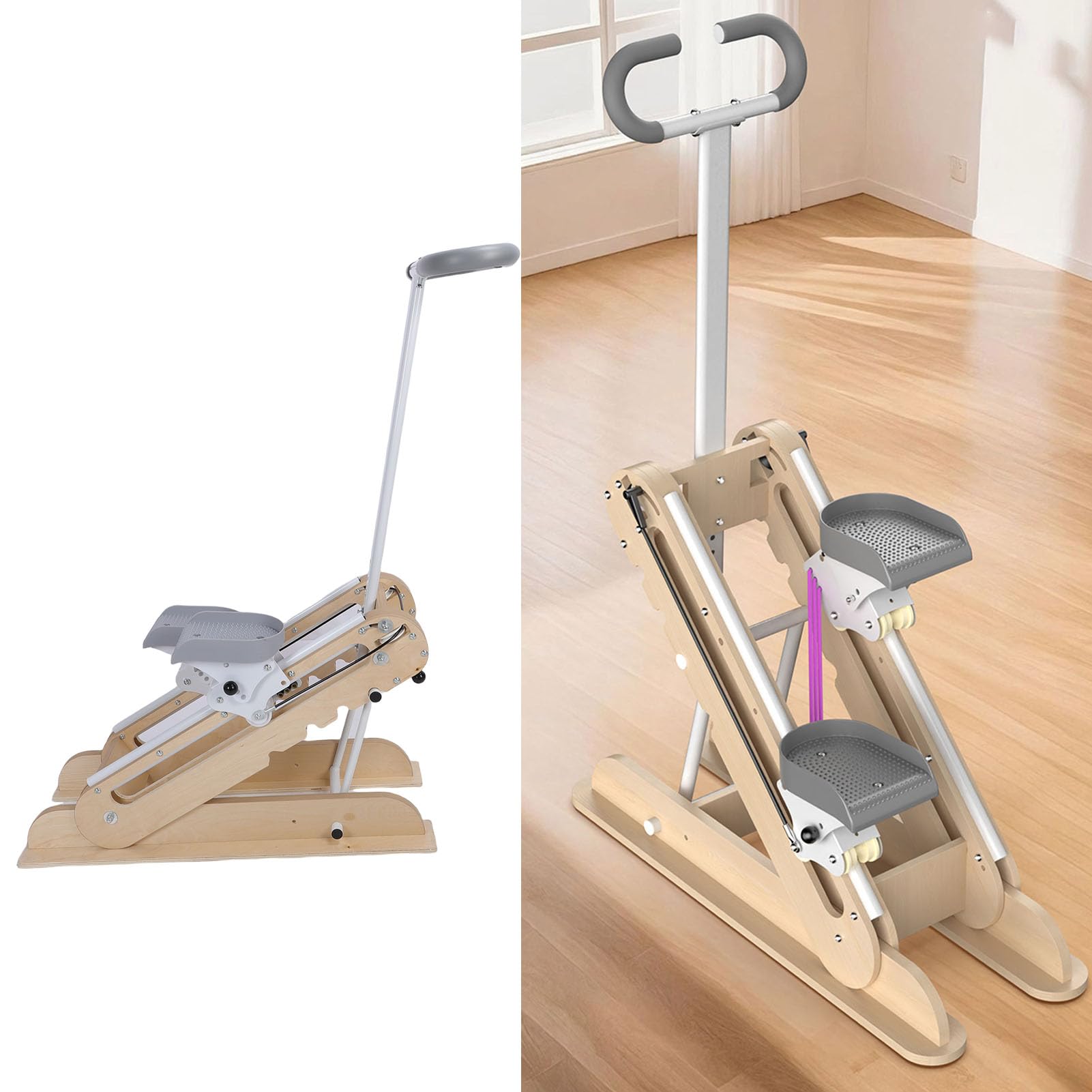 FILFEEL Stepper do Domowej Siłowni – Pionowa Maszyna do Wspinania się Po Schodach z 3 Ustawieniami Wysokości, Szerokimi, Antypoślizgowymi Pedałami i składaną konstrukcją Treningu Całego Ciała,