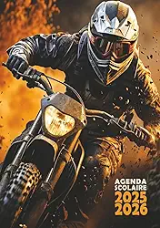 Agenda scolaire 2025-2026 Motocross Journalier 1 jour par page Petit format 12x17 Garçon Moto: Collège, lycée, étudiant, primaire (CM1, CM2) - 1 ... de cross, enduro, freestyle (French Edition)