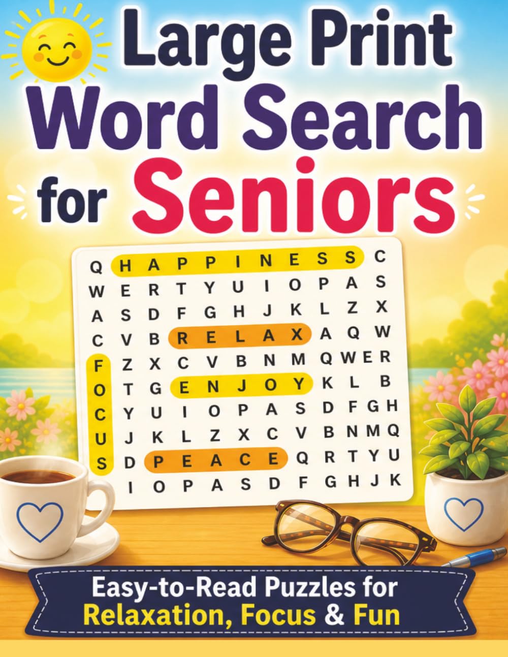 Large Print Word Search for Seniors: Easy-to-Read Puzzles for Relaxation, Focus & Fun (100 Puzzles)
