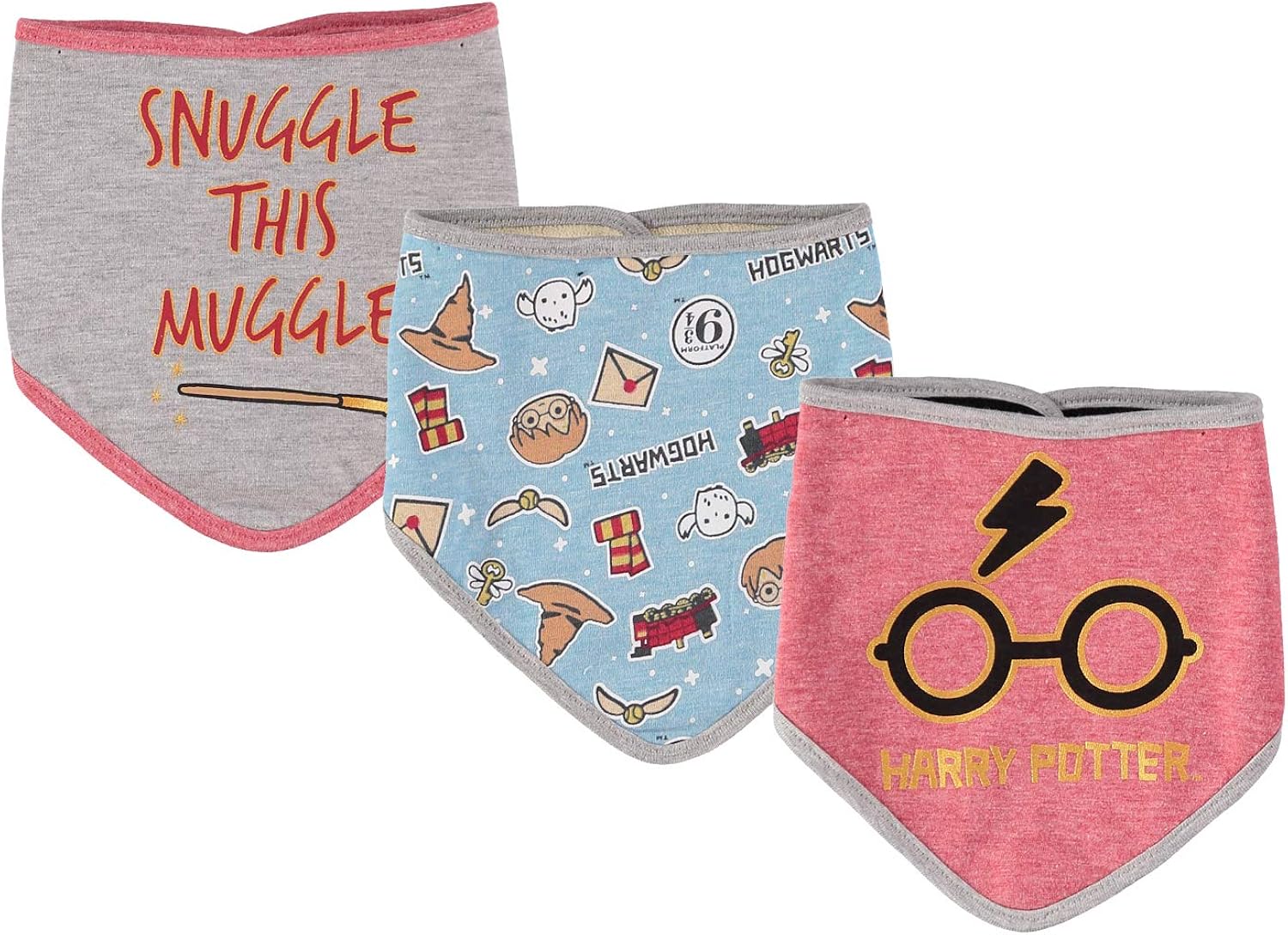 Harry Potter Baby Unisex Bandana Bibs Three Pack Baby Gift for Girls and Boys