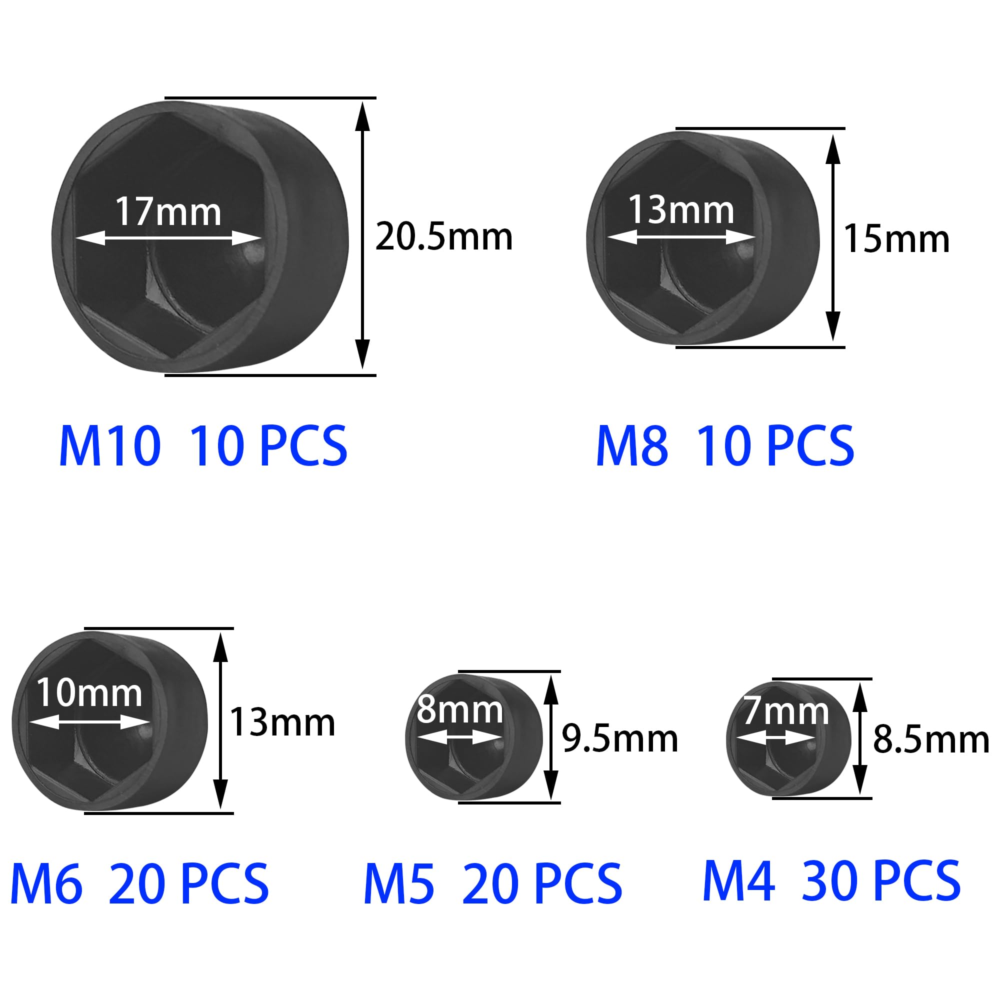 Pack De 10 Tapones De Goma Cónicos Con Agujero | Diámetros 20-26 Mm, Resistentes A Altas Temperaturas | Para Protección En Pintura, Laboratorio