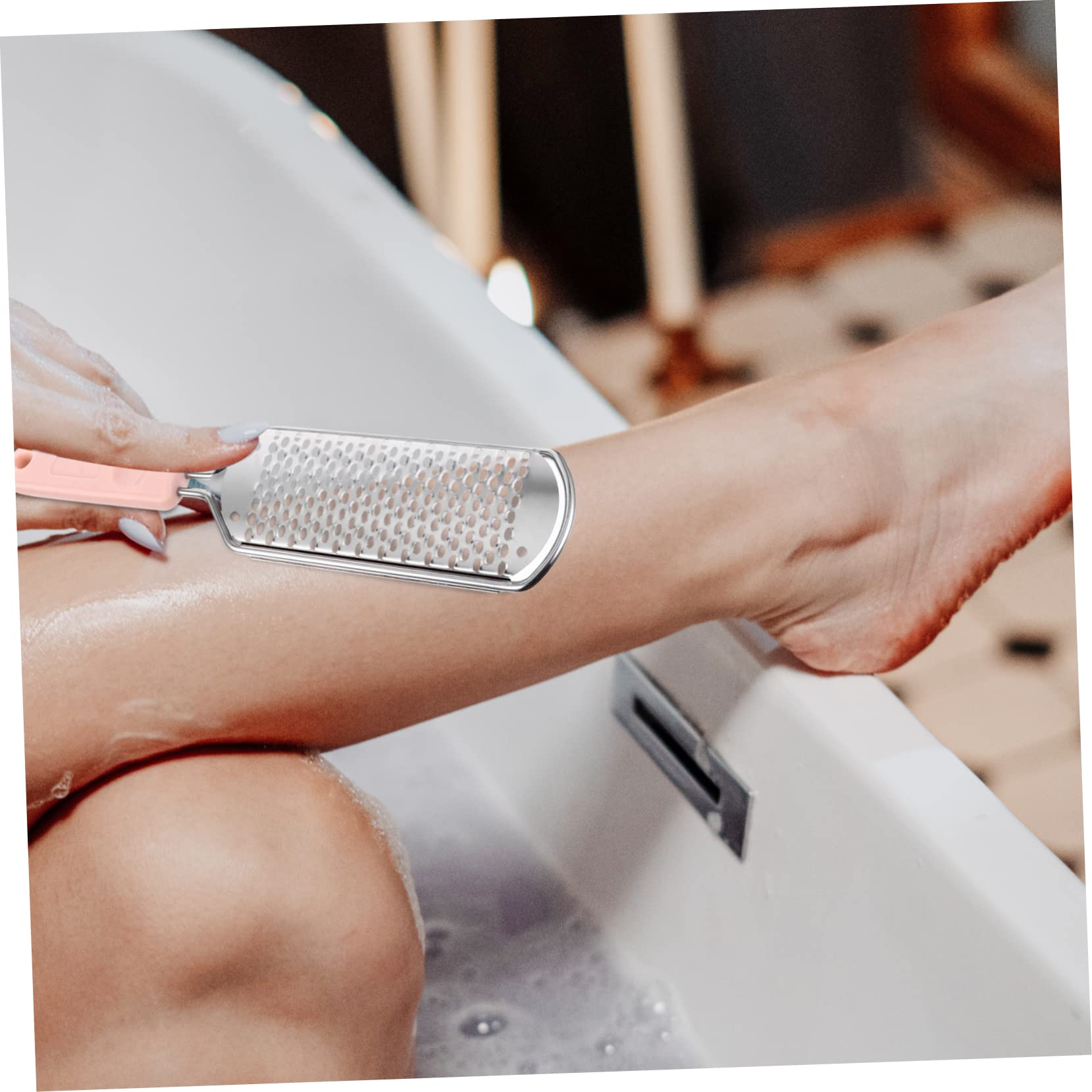 Housoutil Pcs for Feet Dead Skin Scraper Stainless Steel File Easy to Clean Reusable Foot Scrubber for Care