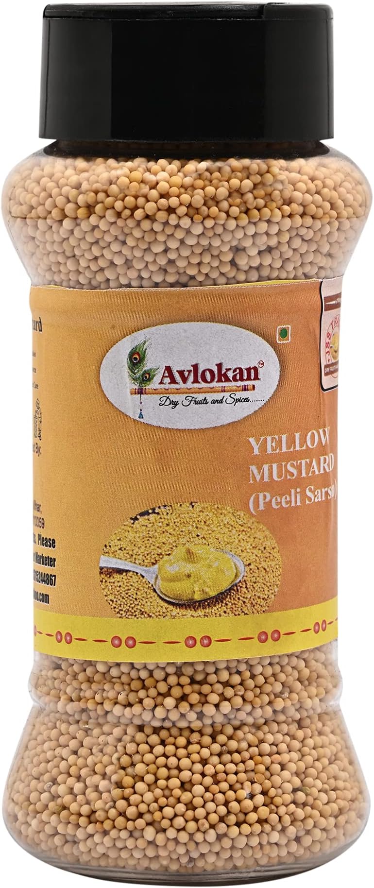Avlokan Fresh and Natural Yellow Mustard Seeds | Peeli Sarso (100 Grams) | Pack of 1