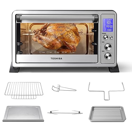 TOSHIBA 10-in-1 Convection Toaster Oven, 6-Slice Countertop Oven, 1500W with