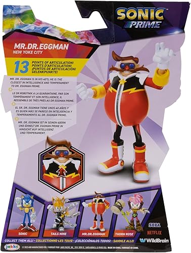 Miniatura 8 de Sonic Prime Figura de acción articulada de 5 pulgadas - Mr. Dr. Eggman