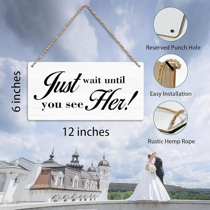 Rustic Wedding Signs: Funny Ring Bearer & Wall Hanging Decor