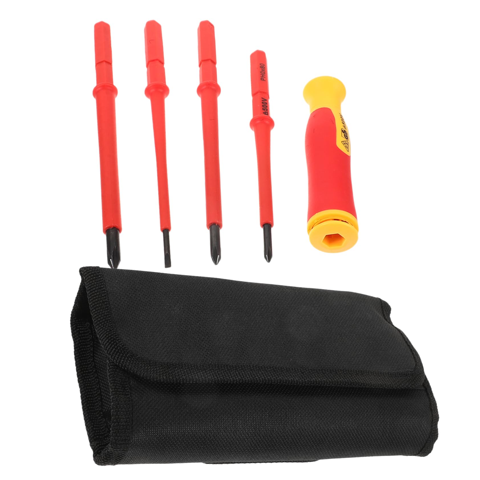 jojofuny 5sets Cacciaviti Isolati Per Elettricisti Kit Cacciaviti Portatile Per Riparazioni Elettriche e