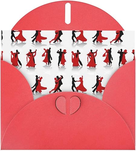 NEZIH Tarjetas de felicitación con estampado de baile de salón con sobres, cumpleaños, agradecimiento, boda, aniversario