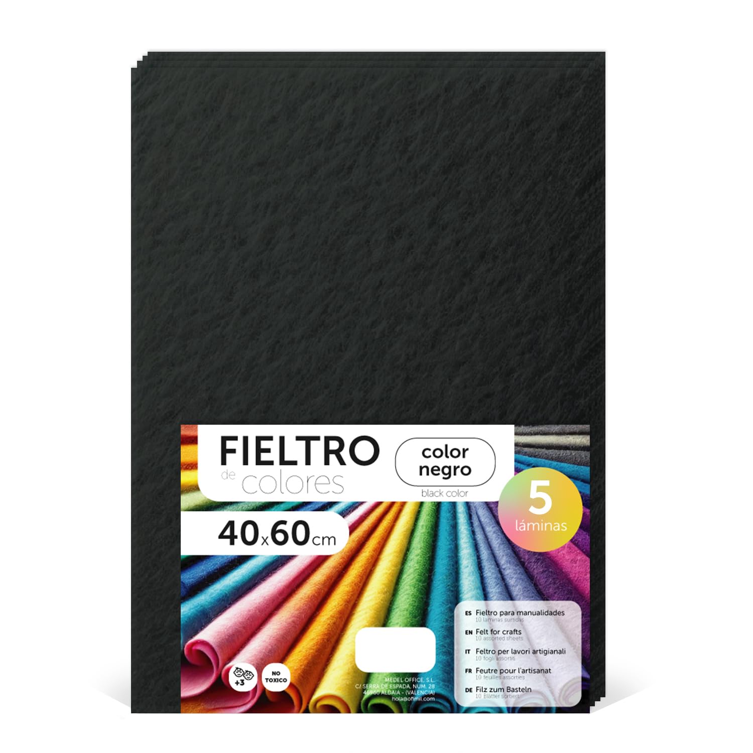 Fieltro para Manualidades, Fieltro de Colores, Suave y Flexible, Material para Costura, Telas Patchwork, Ideal para proyectos DIY, artesanía o decoración, 20x30cm - m-office (rojo, 10 uds) — view 63