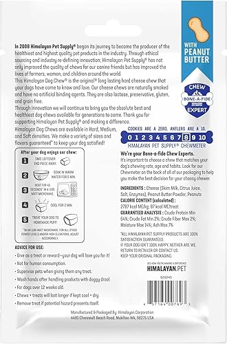 Miniatura 6 de Himalayan Dog Chew - Masticables originales de queso de yak para perros - 100% naturales, sin gluten, lactosa o cereales, ricos en proteínas, con