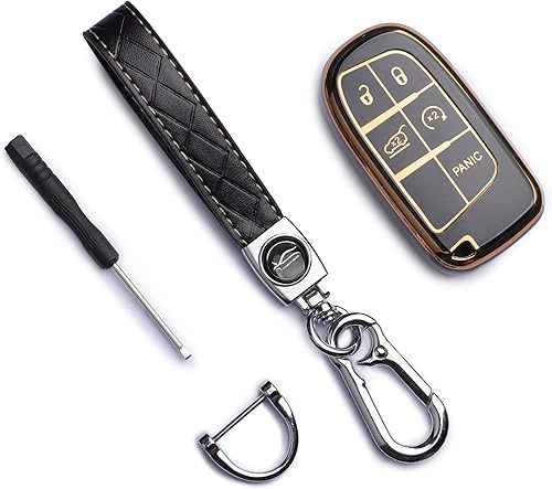 Miniatura 2 de Para jeep llavero cubierta con llavero TPU suave caja de coche soporte 360 grados de protección Grand Cherokee