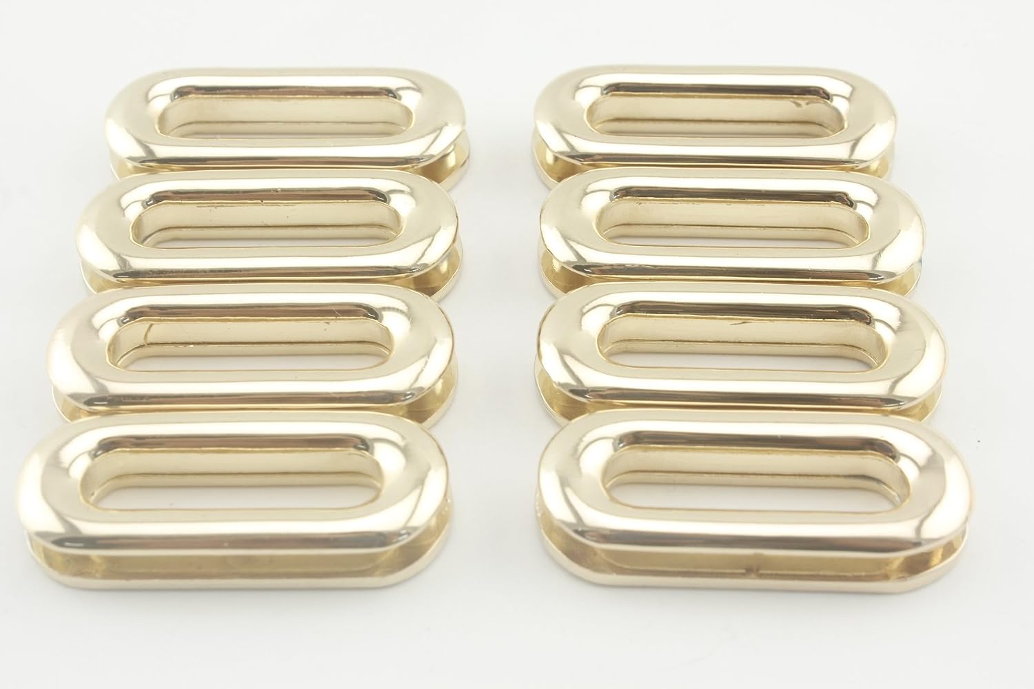 3dancraftit Zinc Alloying Oval Screw in Eyelet Grommet Purse Loop Handle Connectors Easy Installation Inner Width 1 Inch / 25mm Light Gold T2B