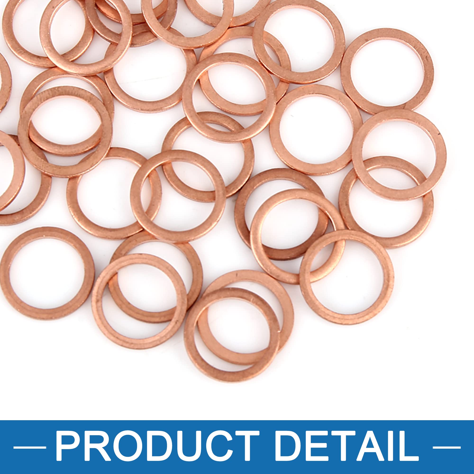 10 Rondelle Di Rame 12x20x1.5mm - Per Raccordi Idraulici, Carburante, Tenute Stagne