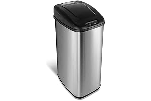 NINESTARS DZT-50-6 Slim Kitchen Trash Can with Lid 13 Gallon