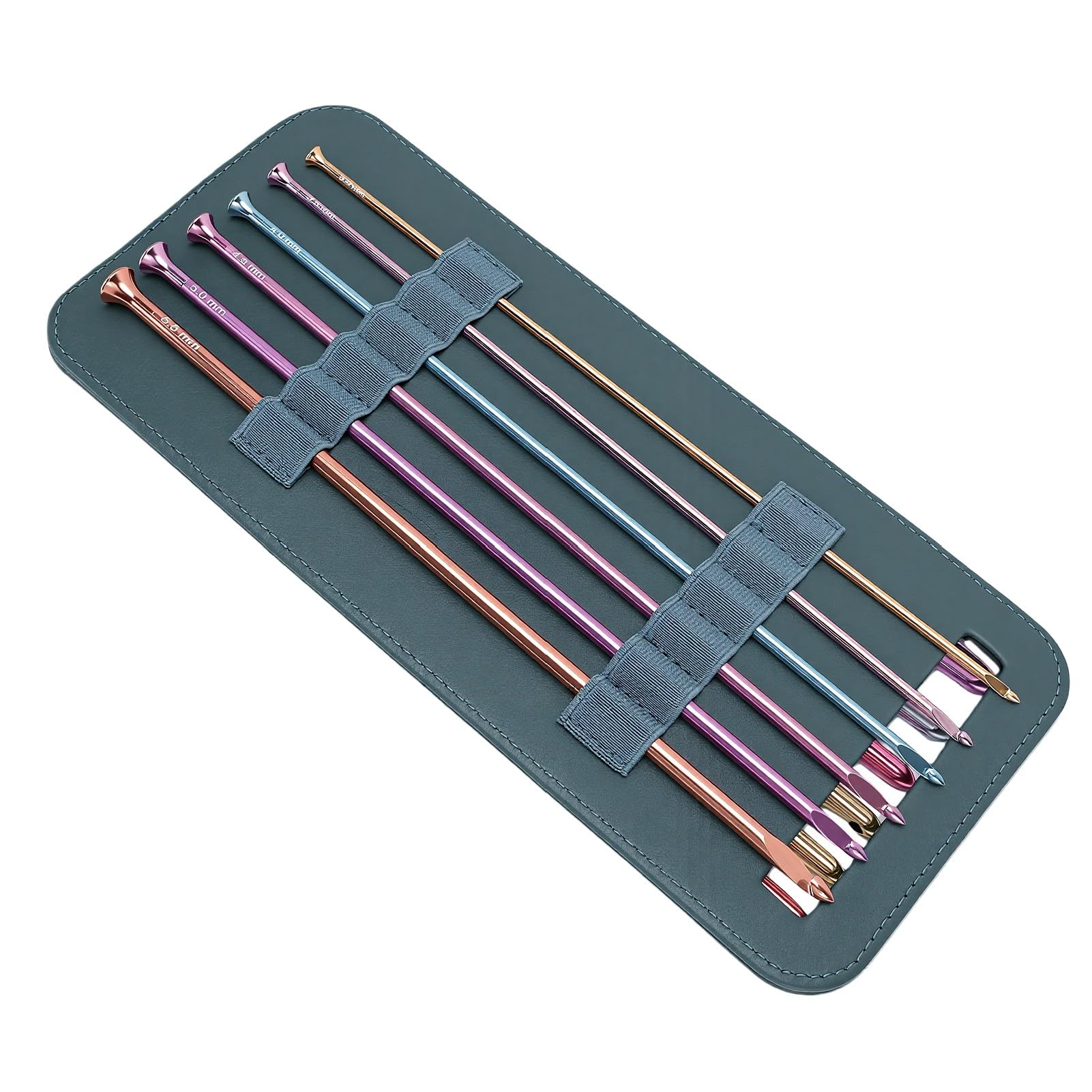 PUSOKEI 12 Sztuk Komplet Szydełek Tunezyjskich 3 10mm 24cm Aluminium