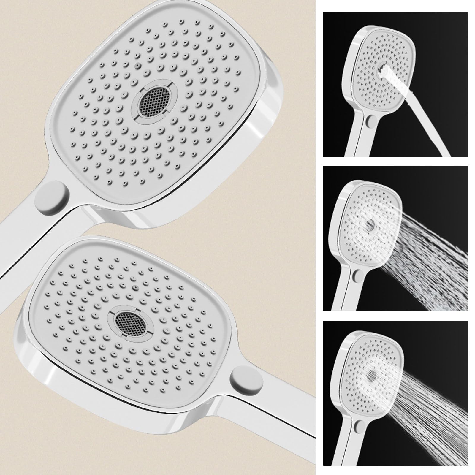 Sistema Doccia termostatico, Set Rubinetto per Bagno con Display Digitale, Kit di Accessori a 4 funzioni con soffione a Pioggia, spruzzatore per Bidet Portatile